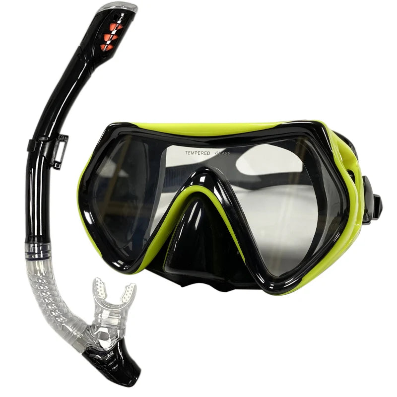 Professional scuba diving mask snorkeling suit adult silicone skirt anti-fog goggles swimming equipment