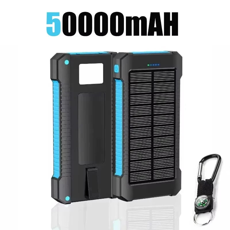Lenovo 500000mah Solar Power Bank 500000mAh with LED Flashlight & Compass