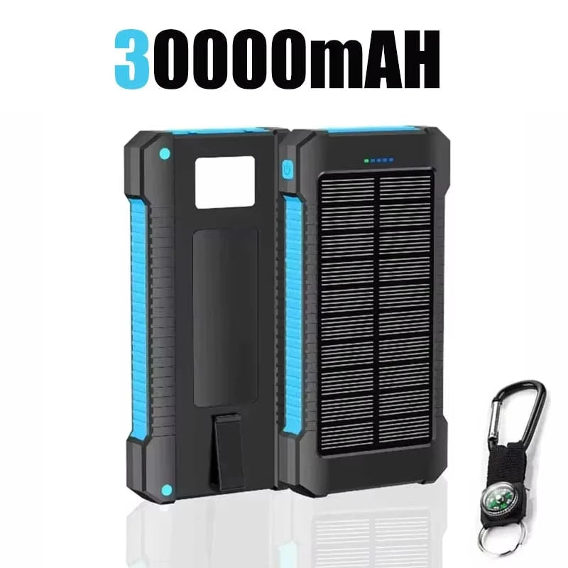 Lenovo 500000mah Solar Power Bank 500000mAh with LED Flashlight & Compass