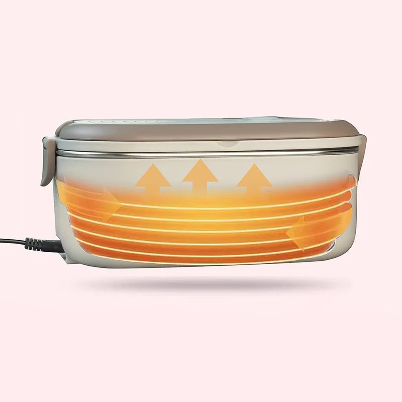 Electric Heating Lunch Box - Stainless Steel Portable Food Warmer