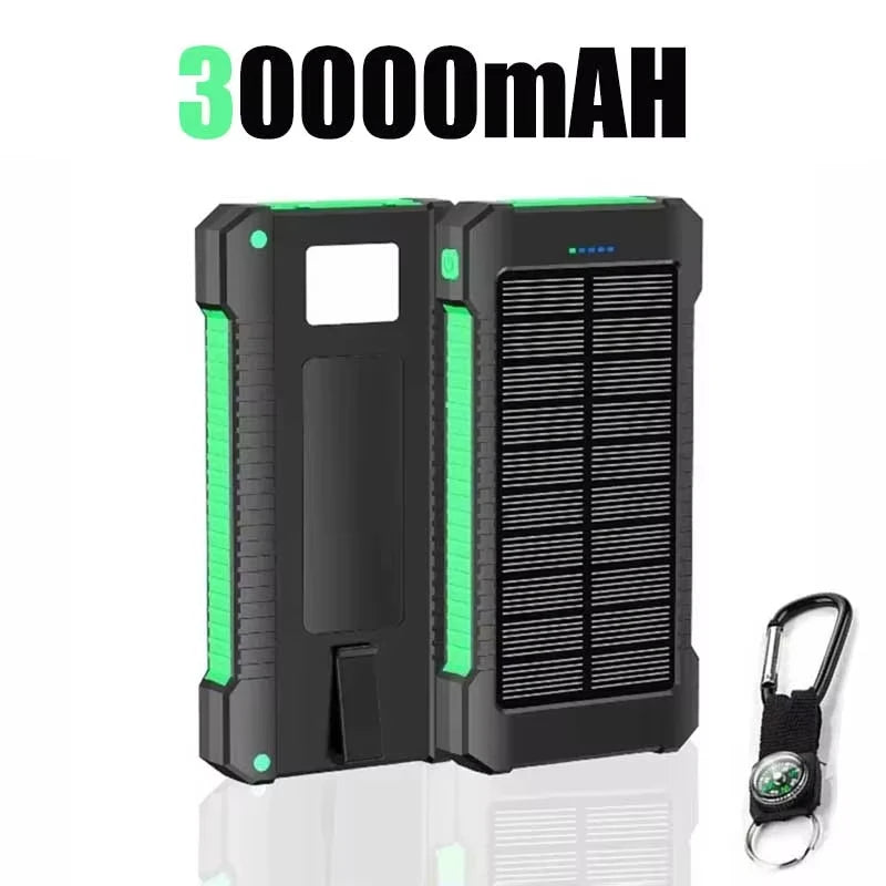 Lenovo 500000mah Solar Power Bank 500000mAh with LED Flashlight & Compass