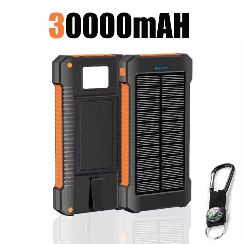 Lenovo 500000mah Solar Power Bank 500000mAh with LED Flashlight & Compass