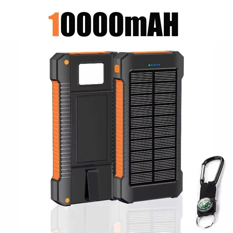Lenovo 500000mah Solar Power Bank 500000mAh with LED Flashlight & Compass