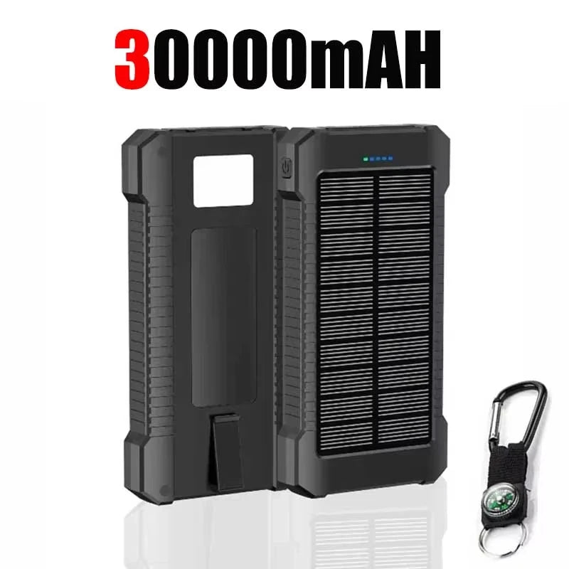 Lenovo 500000mah Solar Power Bank 500000mAh with LED Flashlight & Compass